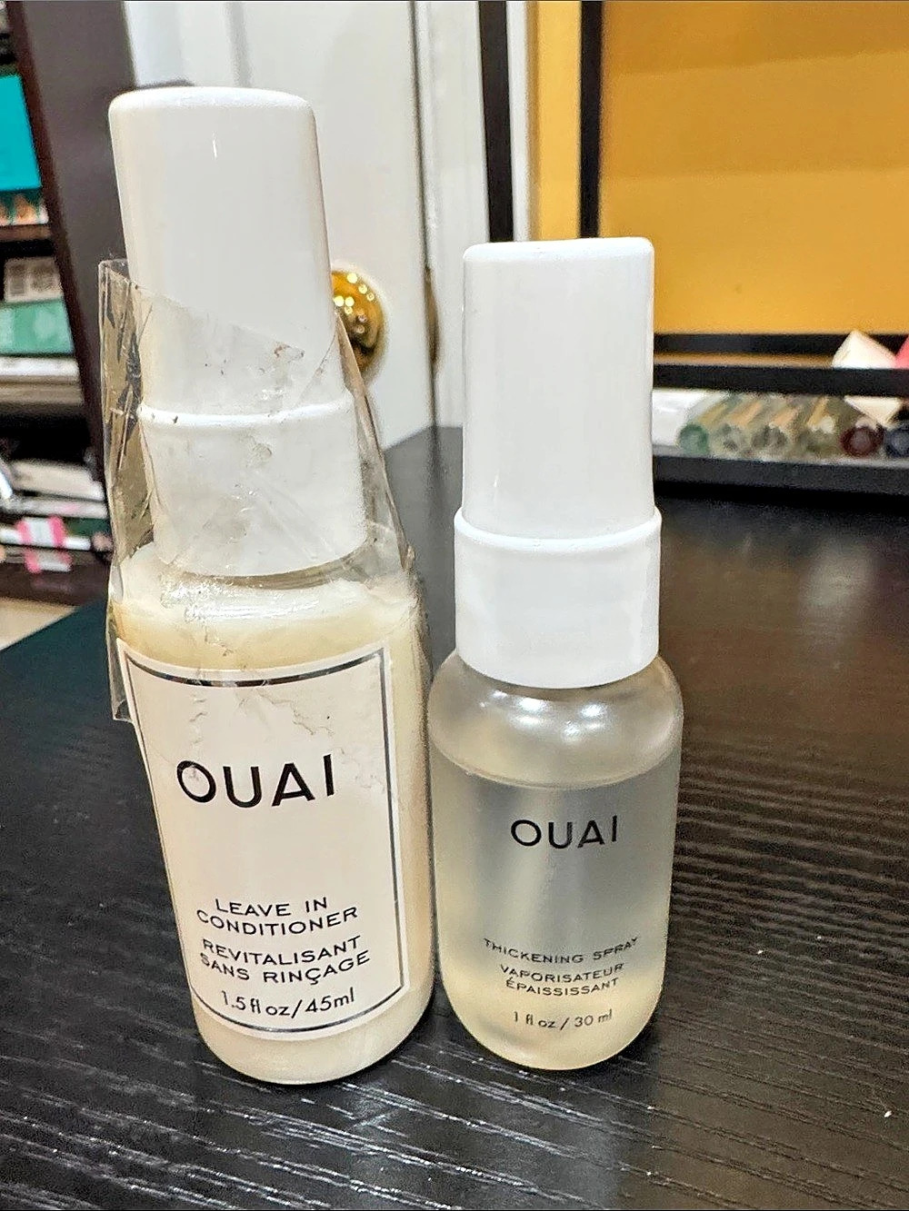 OUAI Leave In Conditioner and Thickening Spray Duo Set NWT